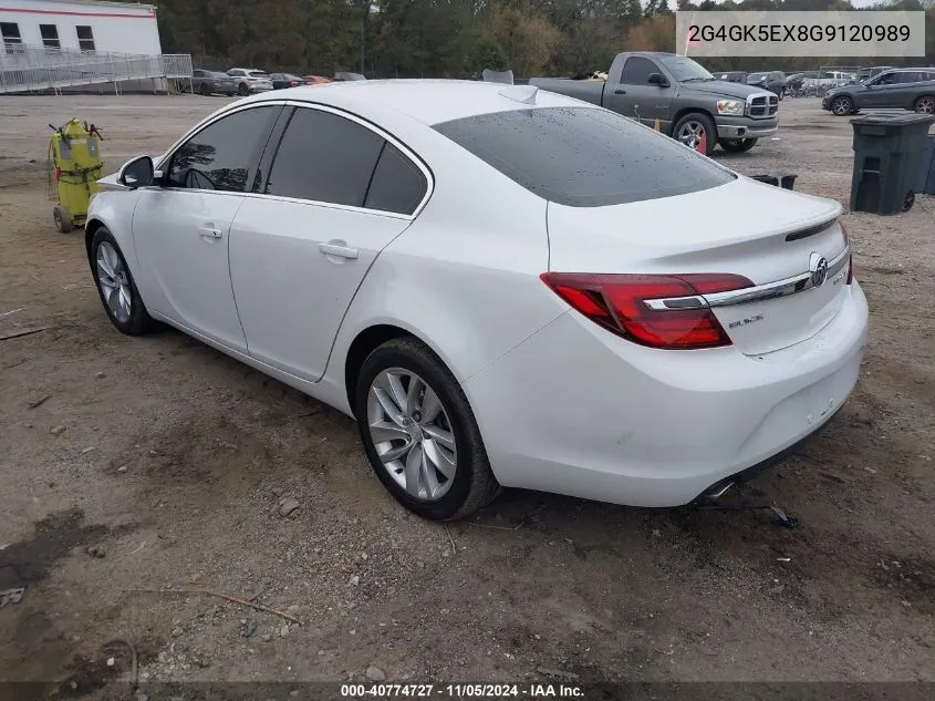 2016 Buick Regal Turbo VIN: 2G4GK5EX8G9120989 Lot: 40774727