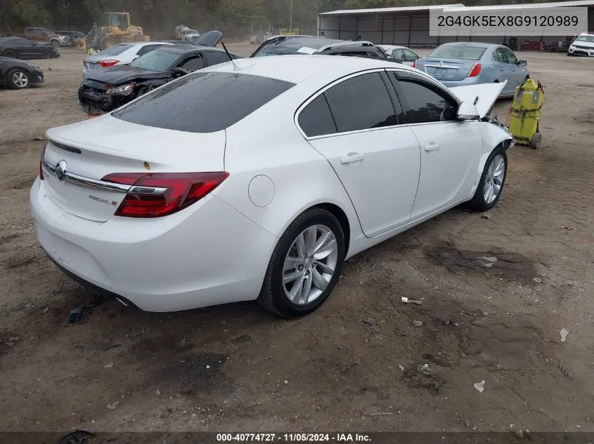 2016 Buick Regal Turbo VIN: 2G4GK5EX8G9120989 Lot: 40774727