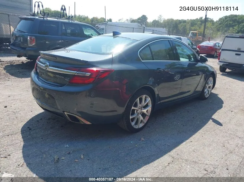 2017 Buick Regal Turbo Gs VIN: 2G4GU5GX0H9118114 Lot: 40357187