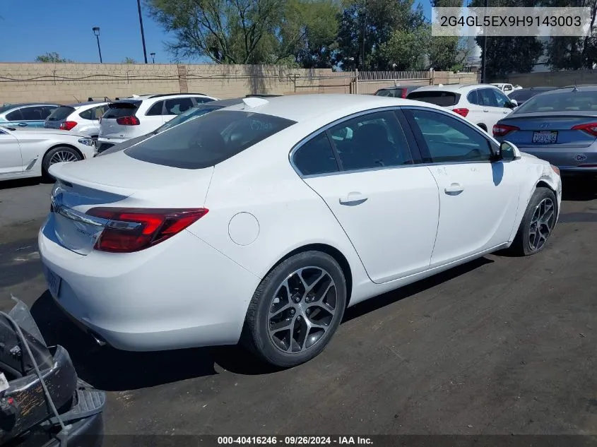 2017 Buick Regal Turbo Sport Touring VIN: 2G4GL5EX9H9143003 Lot: 40416246