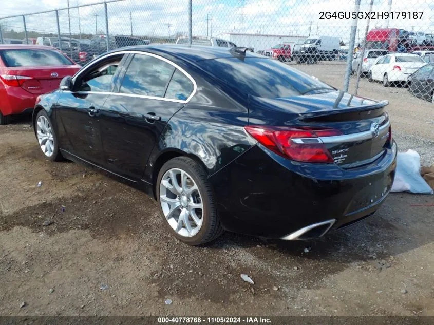 2017 Buick Regal Turbo Gs VIN: 2G4GU5GX2H9179187 Lot: 40778768