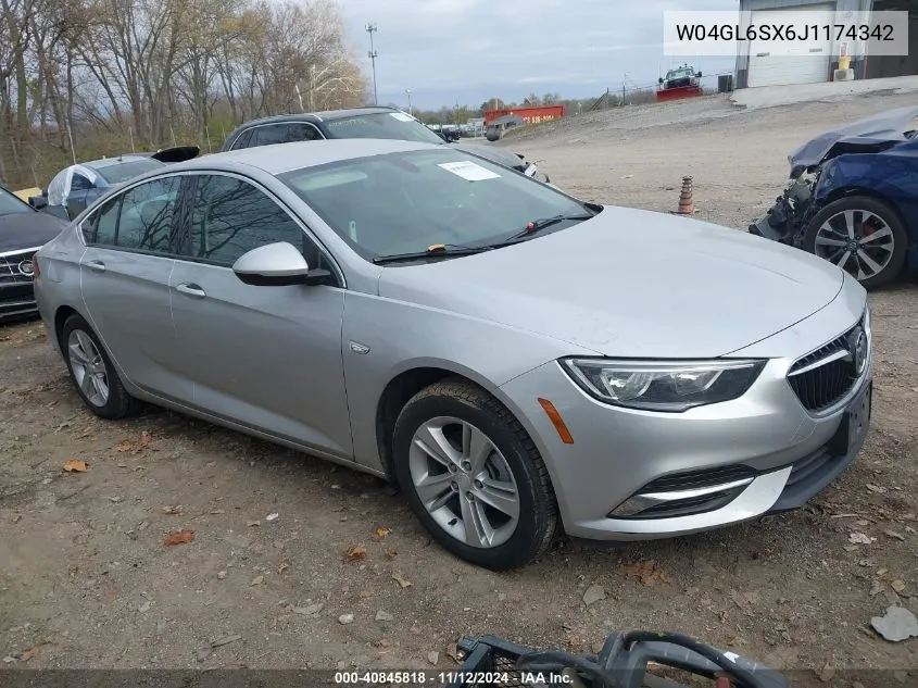 2018 Buick Regal Sportback Preferred VIN: W04GL6SX6J1174342 Lot: 40845818