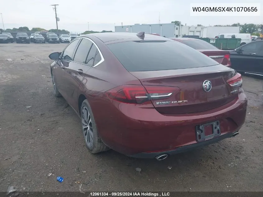 2019 Buick Regal Sportback VIN: W04GM6SX4K1070656 Lot: 12061334