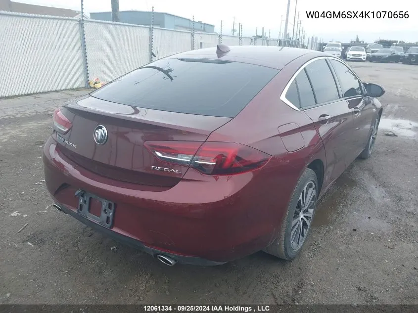 2019 Buick Regal Sportback VIN: W04GM6SX4K1070656 Lot: 12061334