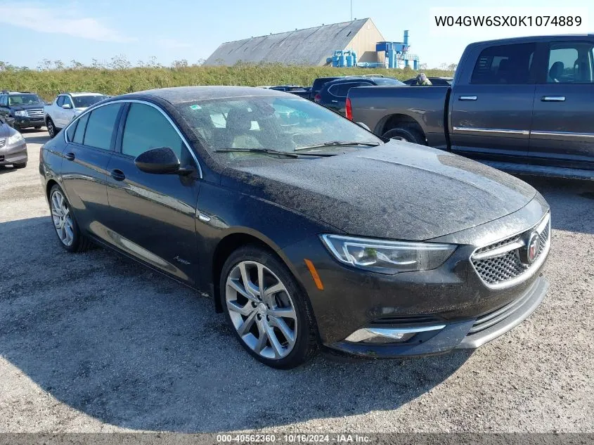 2019 Buick Regal Sportback Awd Avenir VIN: W04GW6SX0K1074889 Lot: 40562360