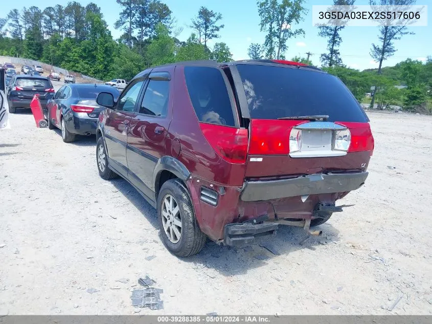 2002 Buick Rendezvous Cx VIN: 3G5DA03EX2S517606 Lot: 39288385