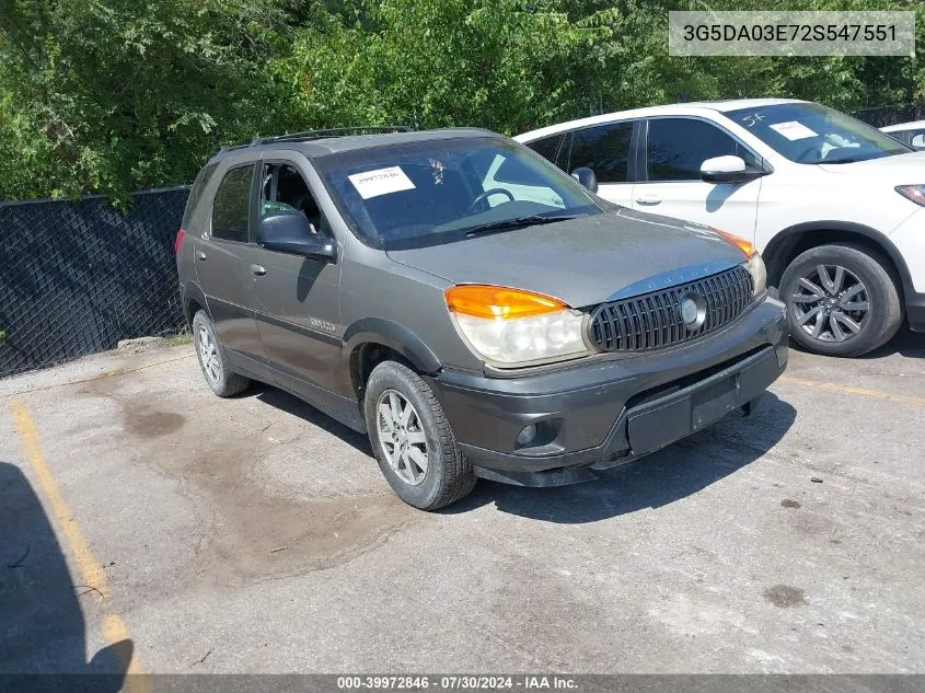 3G5DA03E72S547551 2002 Buick Rendezvous Cx