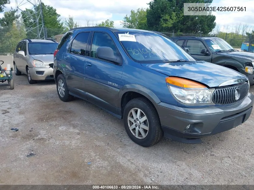 2002 Buick Rendezvous Cx VIN: 3G5DA03E42S607561 Lot: 40106633