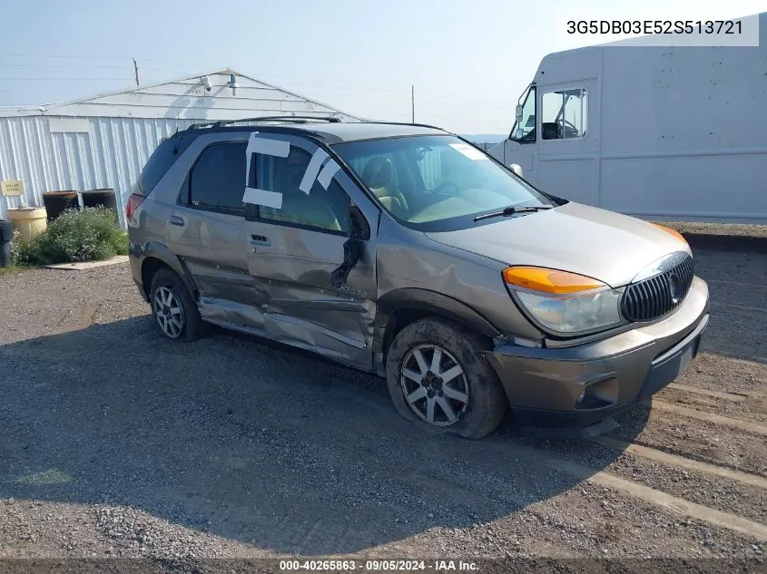 2002 Buick Rendezvous Cxl VIN: 3G5DB03E52S513721 Lot: 40265863