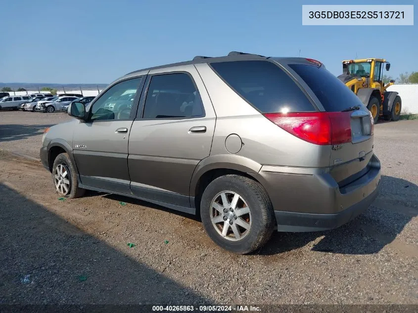 2002 Buick Rendezvous Cxl VIN: 3G5DB03E52S513721 Lot: 40265863