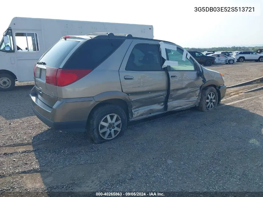 2002 Buick Rendezvous Cxl VIN: 3G5DB03E52S513721 Lot: 40265863