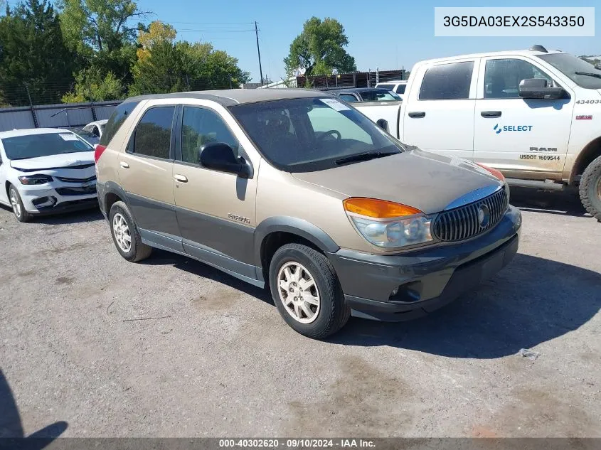 2002 Buick Rendezvous Cx VIN: 3G5DA03EX2S543350 Lot: 40302620