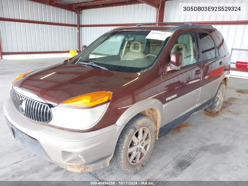 2002 Buick Rendezvous Cxl VIN: 3G5DB03E92S529324 Lot: 40494258