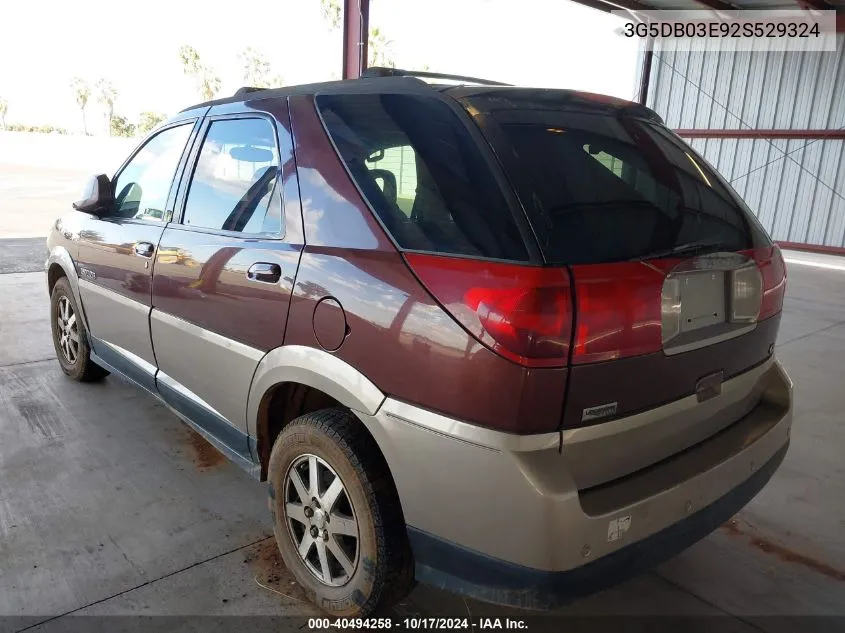 2002 Buick Rendezvous Cxl VIN: 3G5DB03E92S529324 Lot: 40494258