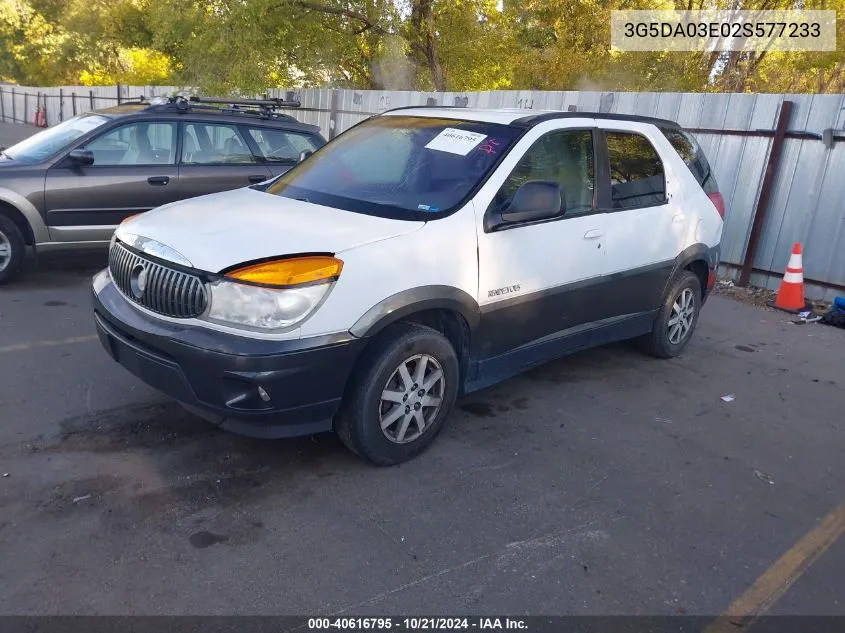 2002 Buick Rendezvous Cx VIN: 3G5DA03E02S577233 Lot: 40616795