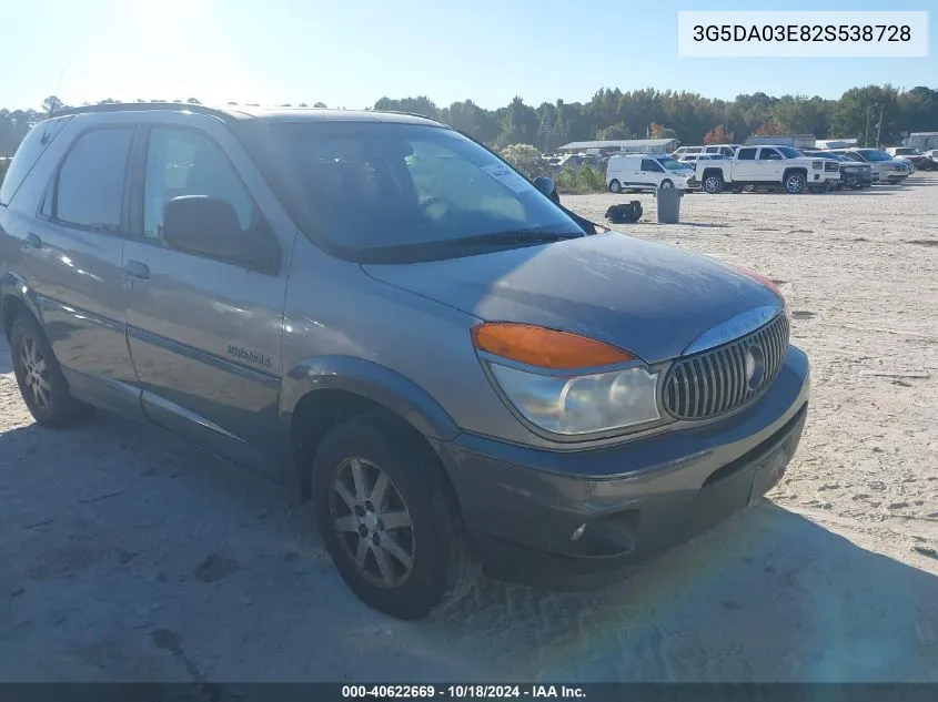 2002 Buick Rendezvous Cx VIN: 3G5DA03E82S538728 Lot: 40622669