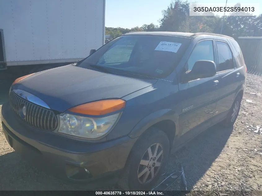 2002 Buick Rendezvous Cx VIN: 3G5DA03E52S594013 Lot: 40635778