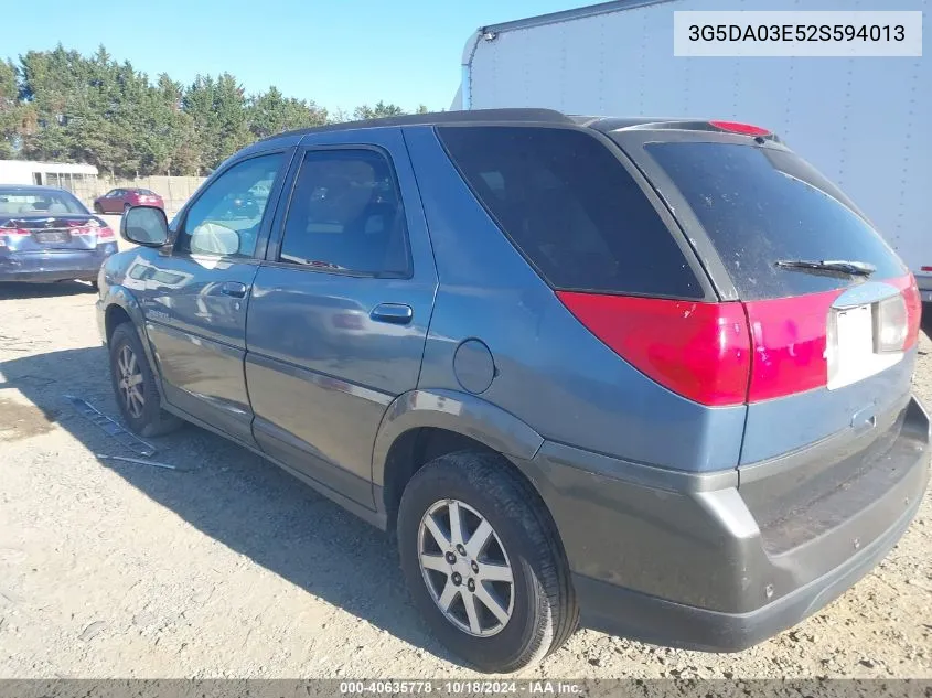 2002 Buick Rendezvous Cx VIN: 3G5DA03E52S594013 Lot: 40635778