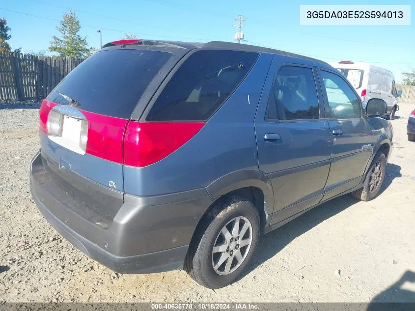 2002 Buick Rendezvous Cx VIN: 3G5DA03E52S594013 Lot: 40635778