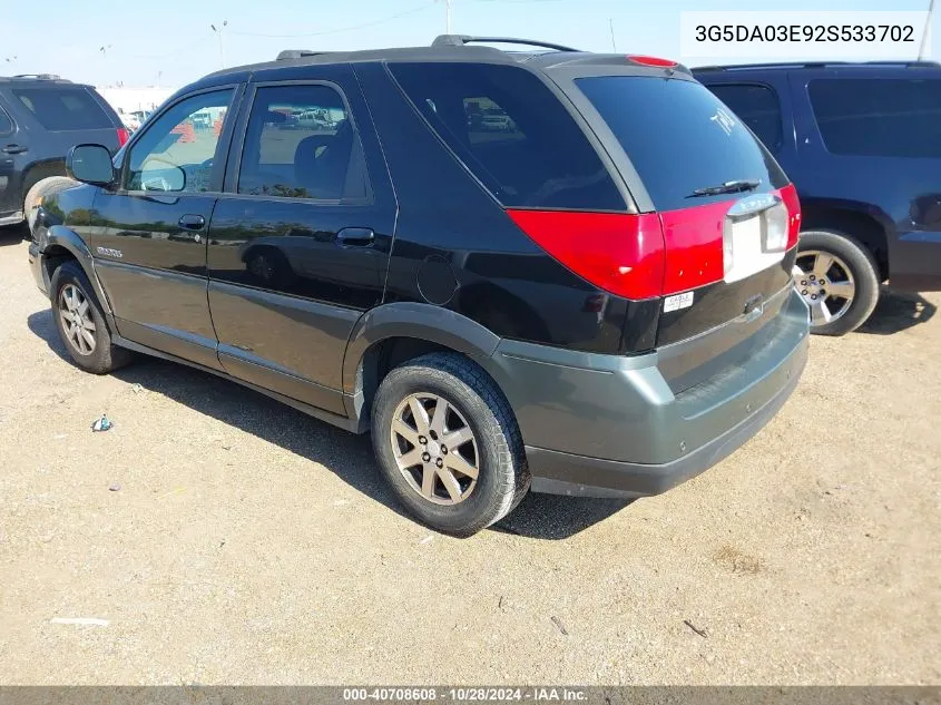 2002 Buick Rendezvous Cx VIN: 3G5DA03E92S533702 Lot: 40708608