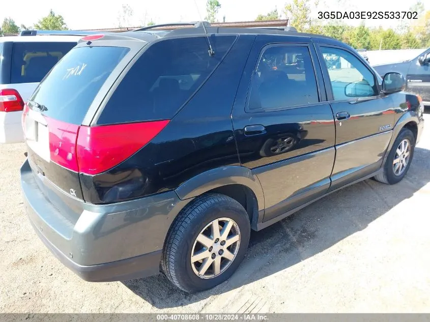 2002 Buick Rendezvous Cx VIN: 3G5DA03E92S533702 Lot: 40708608