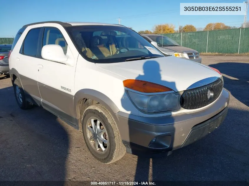 2002 Buick Rendezvous Cxl VIN: 3G5DB03E62S555251 Lot: 40851717