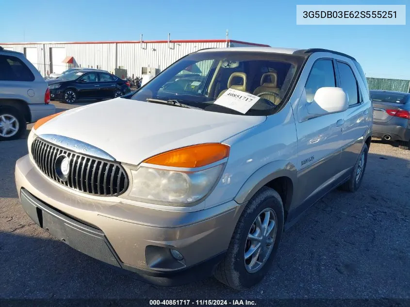 2002 Buick Rendezvous Cxl VIN: 3G5DB03E62S555251 Lot: 40851717