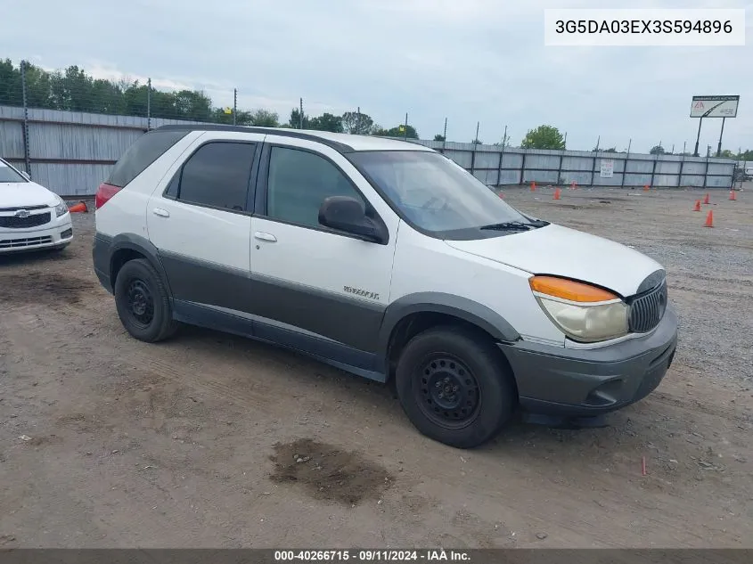 2003 Buick Rendezvous Cx VIN: 3G5DA03EX3S594896 Lot: 40266715