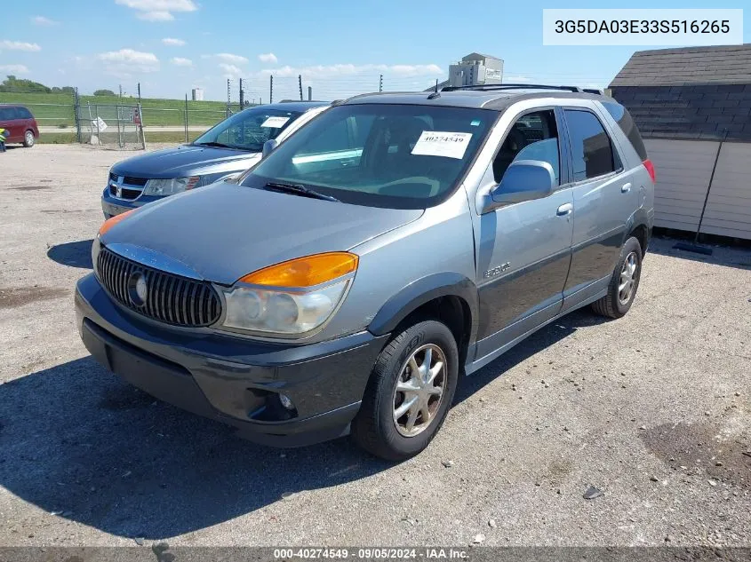 2003 Buick Rendezvous Cxl VIN: 3G5DA03E33S516265 Lot: 40274549