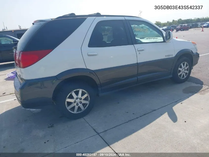 2003 Buick Rendezvous Cx/Cxl VIN: 3G5DB03E43S542337 Lot: 40283157