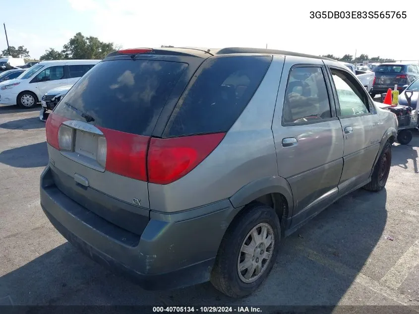 2003 Buick Rendezvous Cx/Cxl VIN: 3G5DB03E83S565765 Lot: 40705134