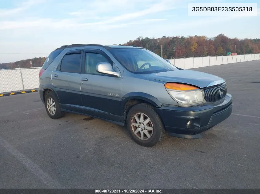 2003 Buick Rendezvous Cxl VIN: 3G5DB03E23S505318 Lot: 40723231