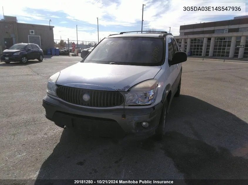 2004 Buick Rendezvous Cx VIN: 3G5DA03E14S547936 Lot: 20181280