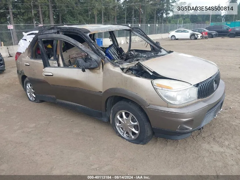 2004 Buick Rendezvous Cx VIN: 3G5DA03E54S500814 Lot: 40113184