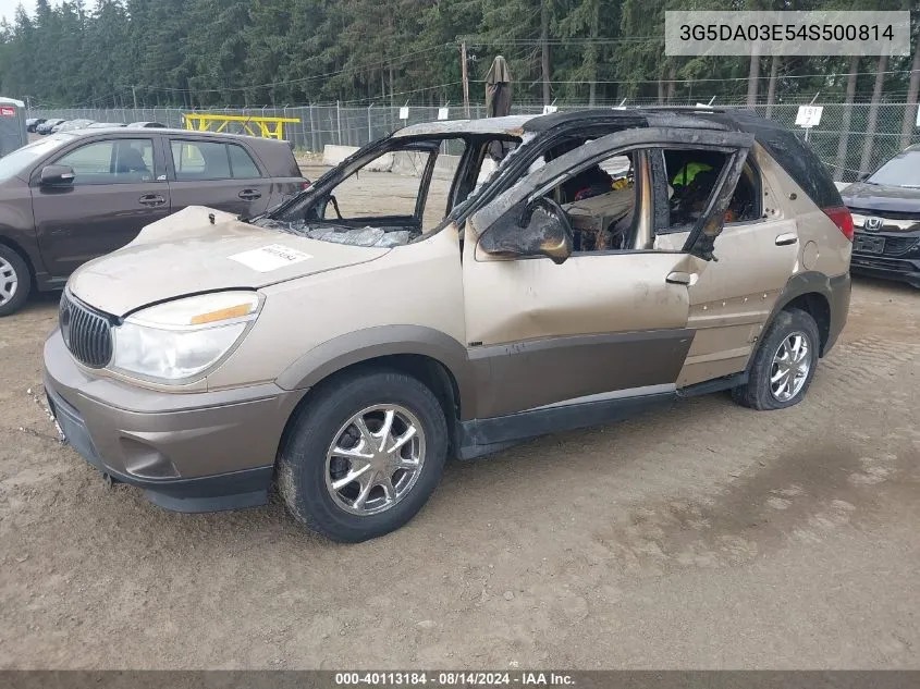 2004 Buick Rendezvous Cx VIN: 3G5DA03E54S500814 Lot: 40113184