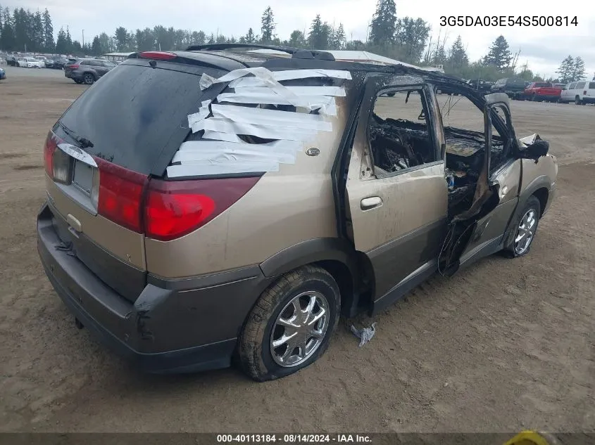 2004 Buick Rendezvous Cx VIN: 3G5DA03E54S500814 Lot: 40113184