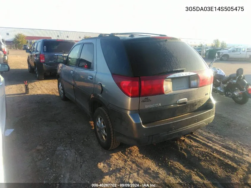 2004 Buick Rendezvous Cx VIN: 3G5DA03E14S505475 Lot: 40287702