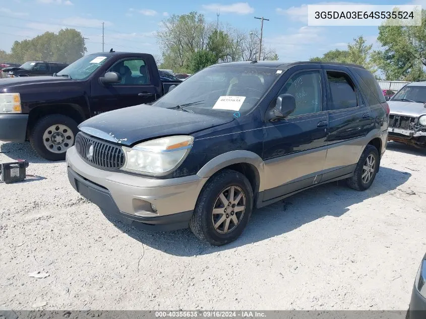 2004 Buick Rendezvous Cx VIN: 3G5DA03E64S535524 Lot: 40355635