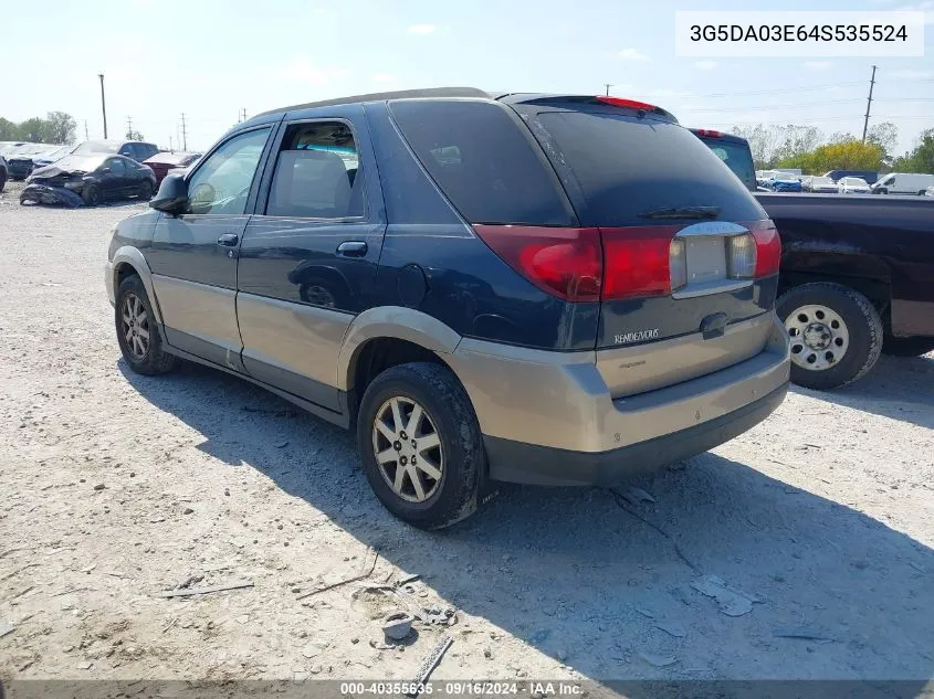 2004 Buick Rendezvous Cx VIN: 3G5DA03E64S535524 Lot: 40355635