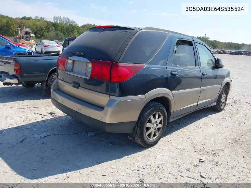 2004 Buick Rendezvous Cx VIN: 3G5DA03E64S535524 Lot: 40355635