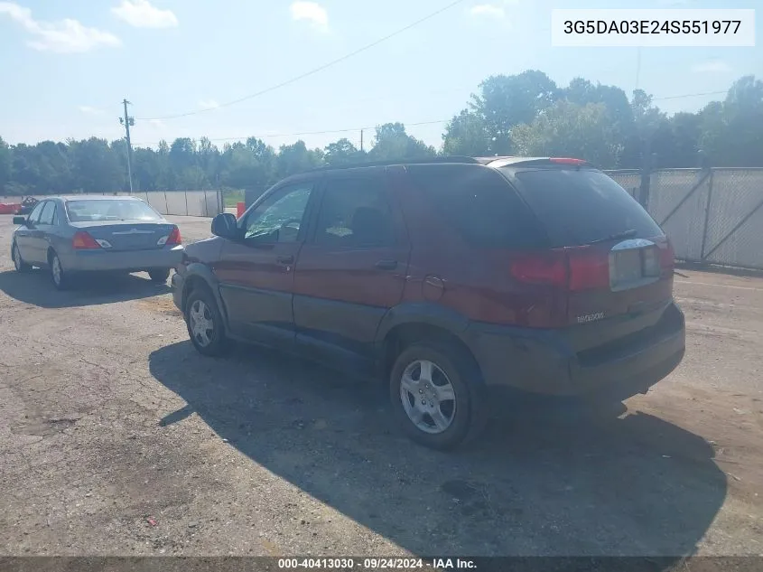 2004 Buick Rendezvous Cx/Cxl VIN: 3G5DA03E24S551977 Lot: 40413030