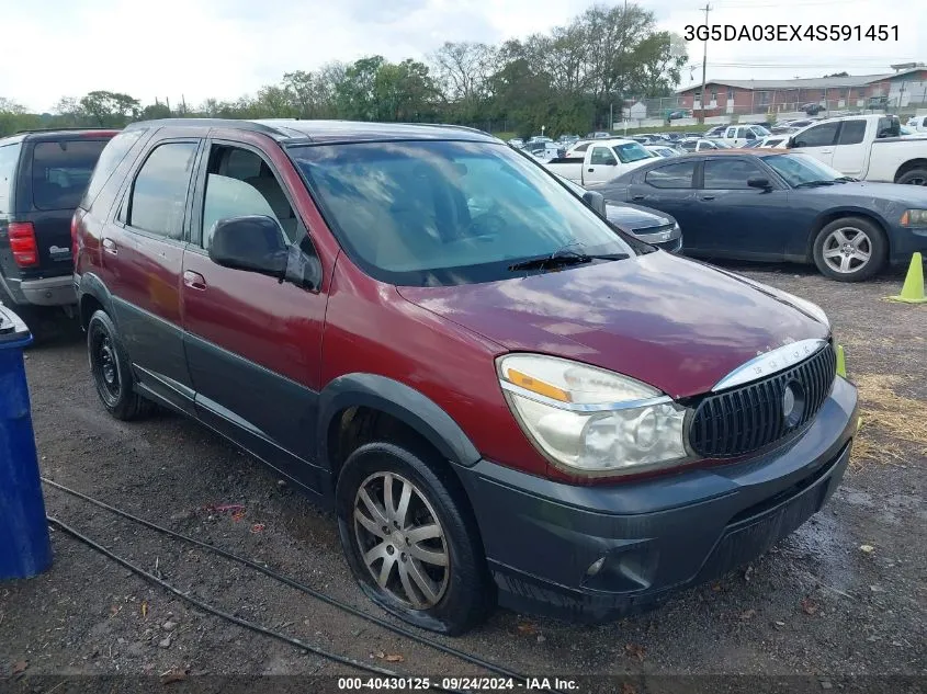 2004 Buick Rendezvous Cx VIN: 3G5DA03EX4S591451 Lot: 40430125