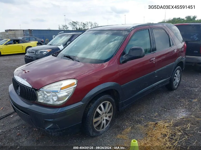 2004 Buick Rendezvous Cx VIN: 3G5DA03EX4S591451 Lot: 40430125