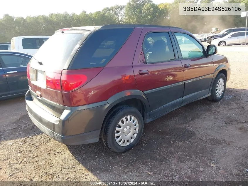 2004 Buick Rendezvous Cx VIN: 3G5DA03E94S526106 Lot: 40533713