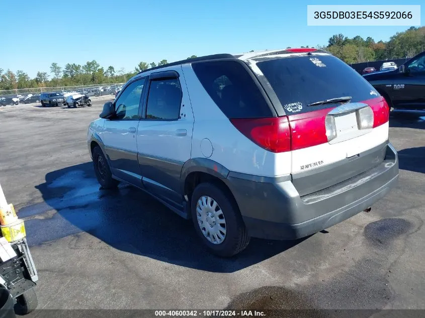 2004 Buick Rendezvous Cx VIN: 3G5DB03E54S592066 Lot: 40600342