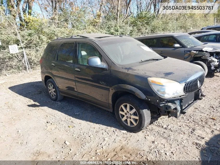 2004 Buick Rendezvous Cx/Cxl VIN: 3G5DA03E94S503781 Lot: 40656336