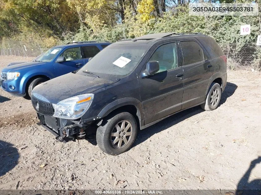 2004 Buick Rendezvous Cx/Cxl VIN: 3G5DA03E94S503781 Lot: 40656336