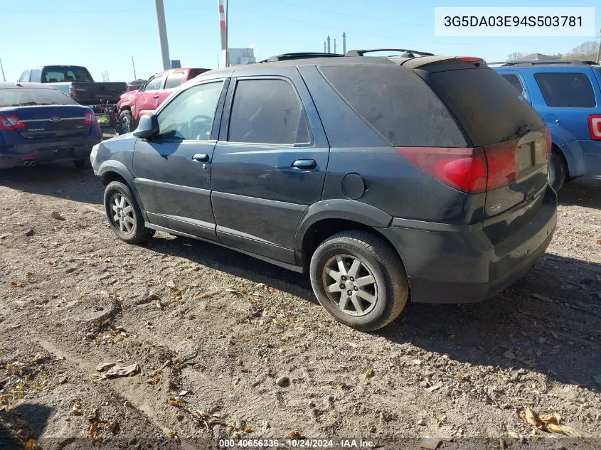 2004 Buick Rendezvous Cx/Cxl VIN: 3G5DA03E94S503781 Lot: 40656336