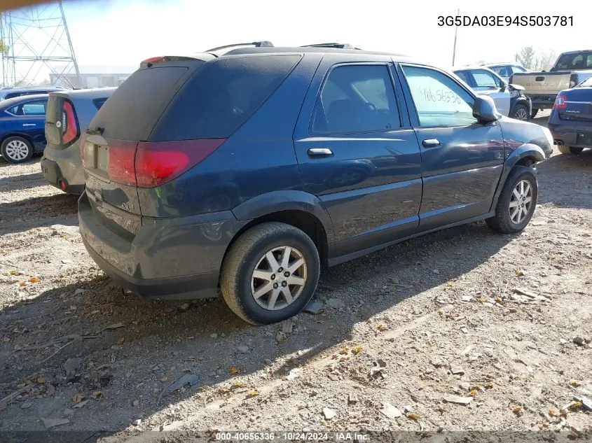 2004 Buick Rendezvous Cx/Cxl VIN: 3G5DA03E94S503781 Lot: 40656336