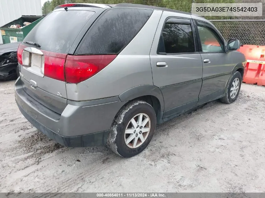 2004 Buick Rendezvous Cx VIN: 3G5DA03E74S542403 Lot: 40854011